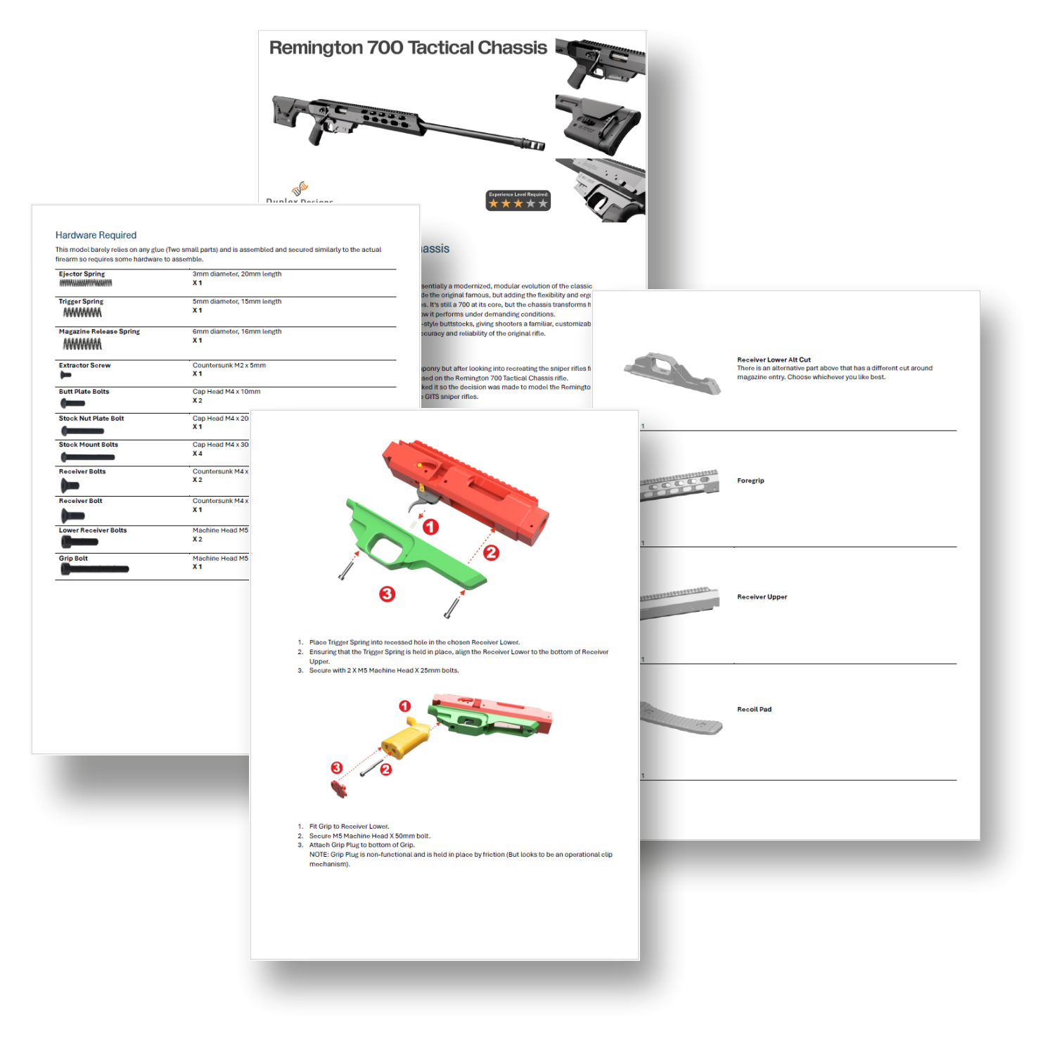 Remington 700 3D Model Instructions