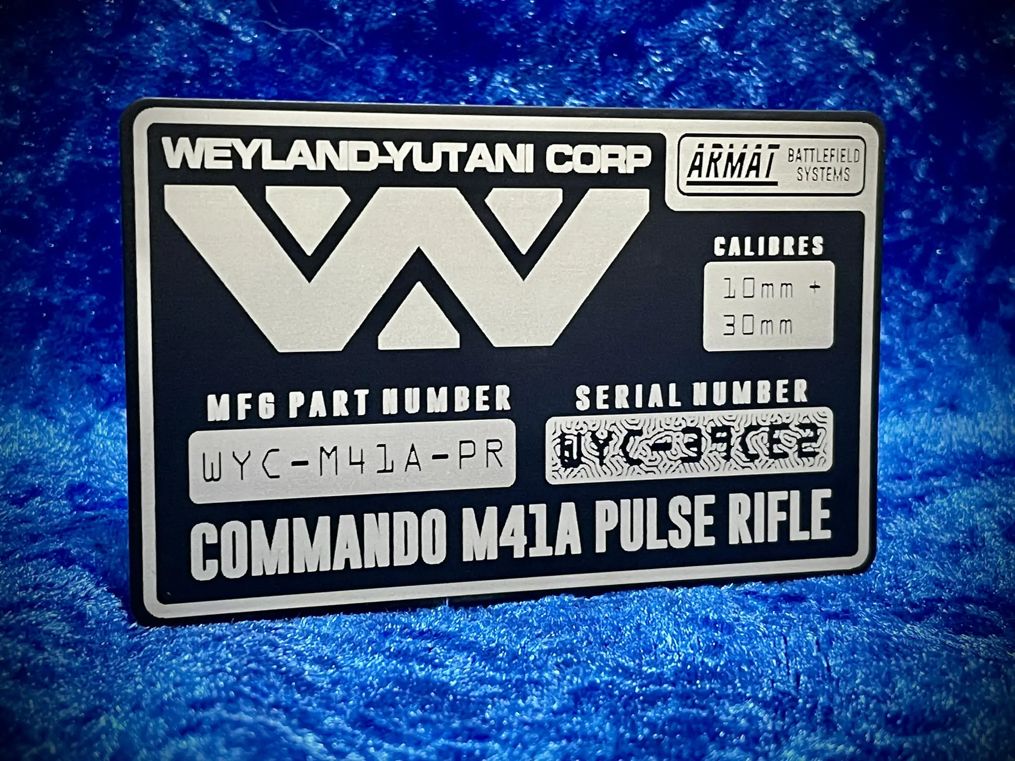 Weyland Yutani M41A Commando Pulse Rifle Plaque