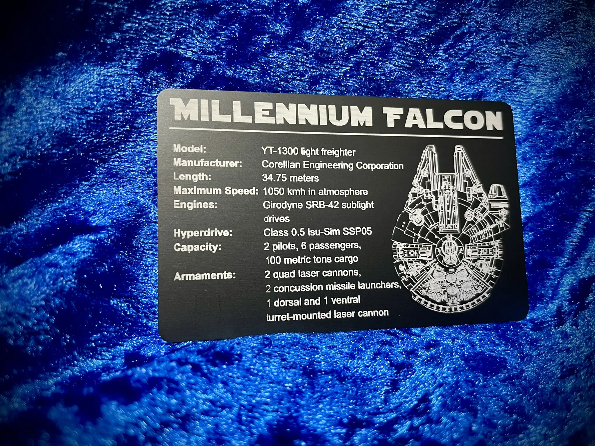 Star Wars Millennium Falcon Display Plaque