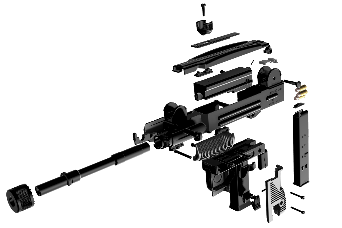 High Detail UZI 3D Model