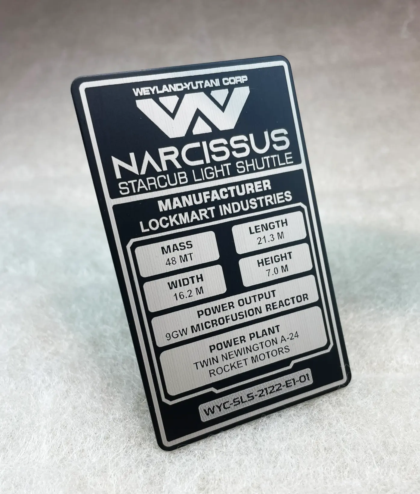 Narcissus Escape Shuttle Plaque