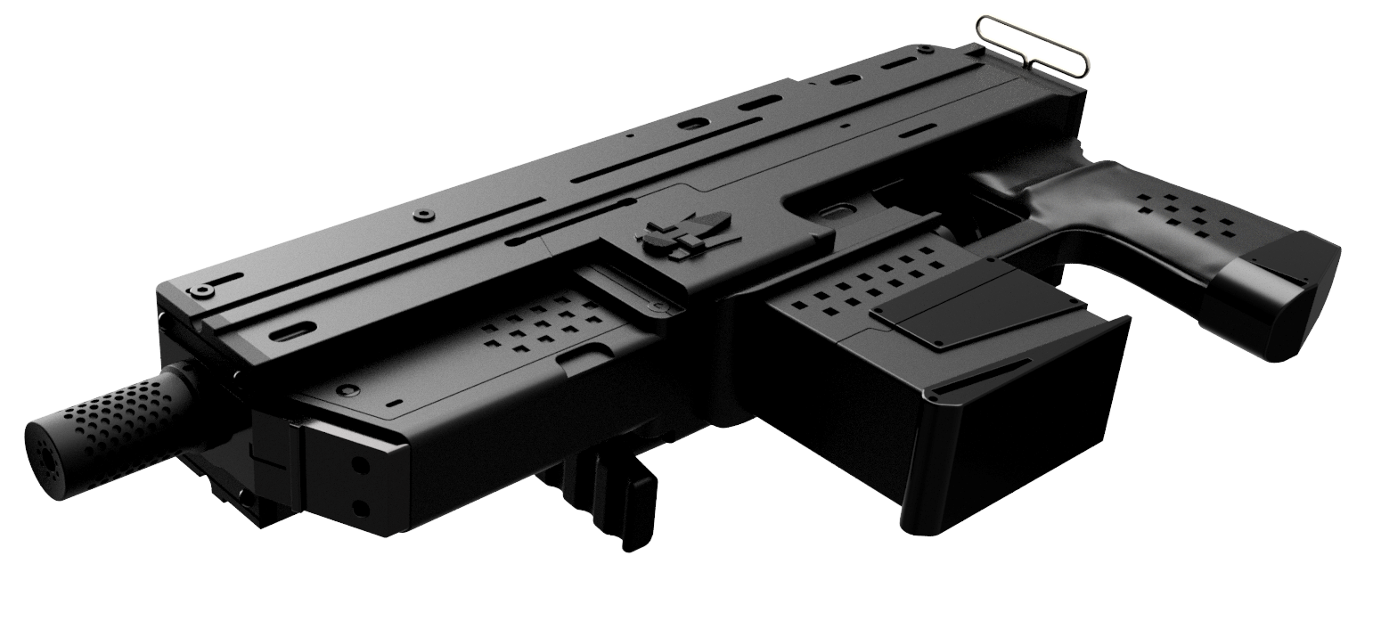 GITS Hanka SMG Parts Left View
