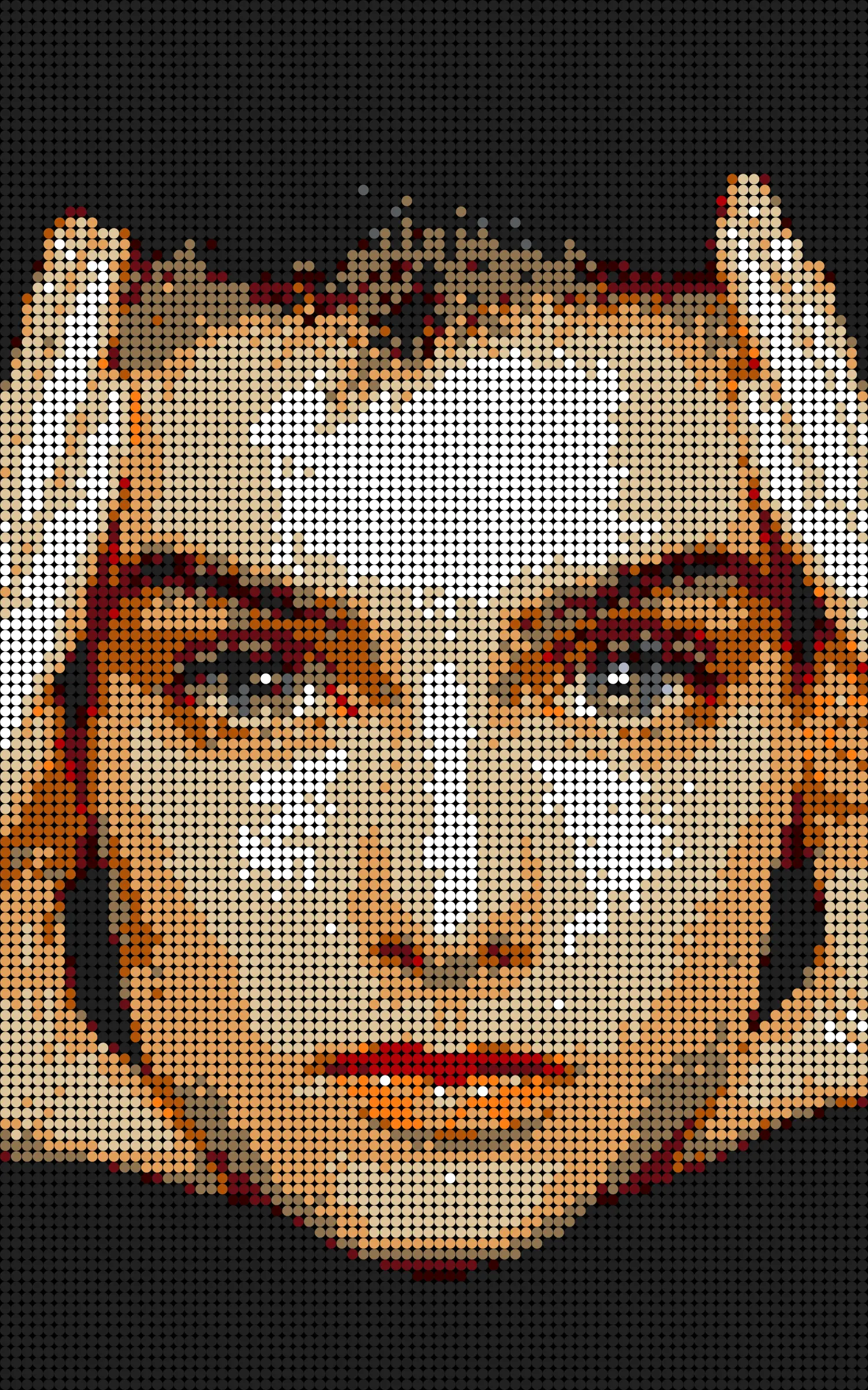 Sinead O'Connor Full Pixel Art Image