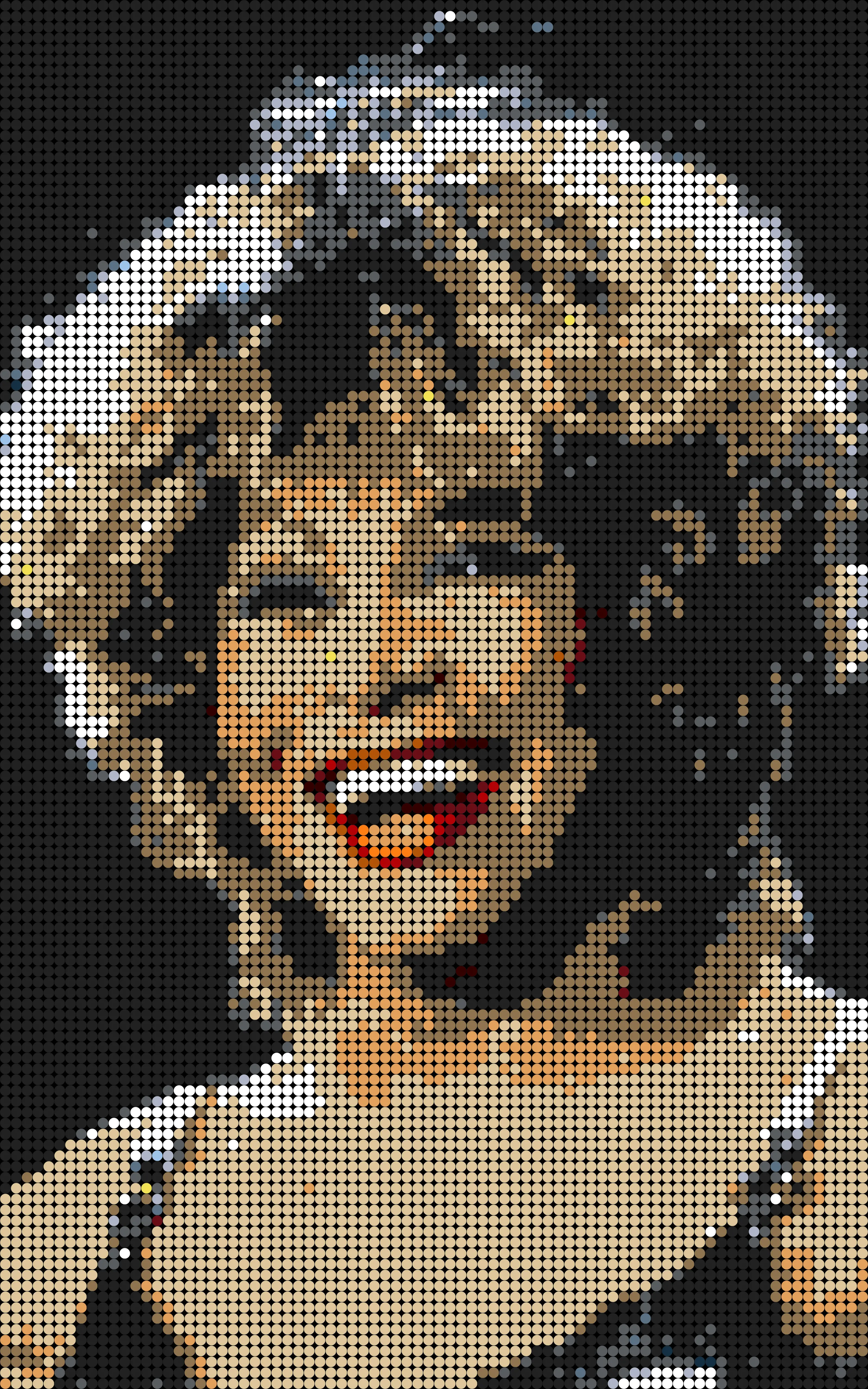 Tina Turner Brick Tile Mosaic